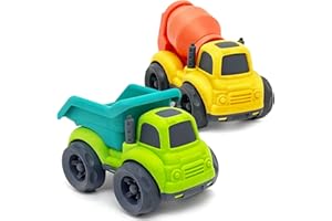 AESTEMON Camiones de Juguete para Niños de 1 Año, 4-Paquete Coches para Niños de 1 Año 2 3 Años Vehículos de Construcción de Juguetes Niños Juegos Regalo Niño 1 Año, 2 y 3 Años