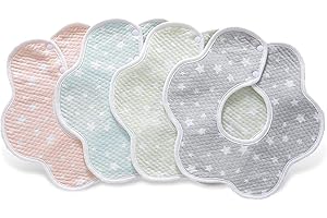 TUCIYKE Xiluck Baby Bib Flower,Baby Toddler Bibs,Soft Cotton Flower Shape Baby Bib Drool Scarf Feeding Babies Bibs for Boys Girls Toddler Saliva Towel