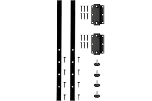 Natural Goods Berlin 2X Extensión del Tablero, Soporte de Placa Adicional y Mesa, Placa de Extensión Robusta (Negro, 60cm)