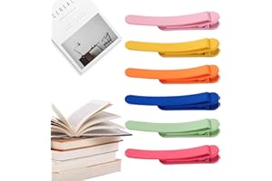 Kabwea 6 Segnalibri Automatici in Silicone per Bambini - Accessori da Lettura per Libri