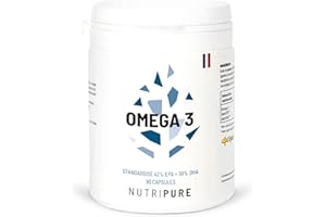 Omega 3 3000mg | Complément Alimentaire Défense | Huile de Poisson labélisée | Haute Concentration en EPA et DHA | Hautement Biodisponible | 90 gélules | Cure de 1 mois | Made in France | Nutripure
