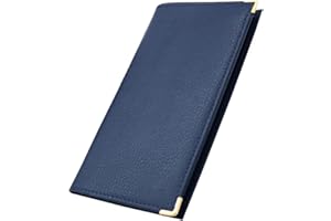 Charmoni - Etui Porte chéquier Porte Carte crédit pièce d'identité (C07 Bleu Indigo)