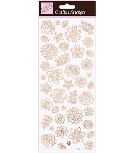Anita's Scrapbooking-Aufkleber Rose Gold Auf Weiß – Selbstklebend, Für Karten, Alben & Bastelprojekte