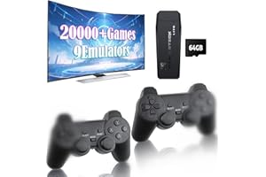 AMANKA M8 Retro Game Console Stick 20,000+ Classic Games,4K HDMI Output,Upgrade Dual 2.4G Wireless Controllers,Plug and Play Retro TV Games,Ideal Gaming Gift for Boys and Adults