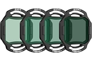 Freewell Lot de 4 filtres ND pour DJI O4 Air Unit Pro – ND8, ND16, ND32, ND64 – Réduit la vitesse d'obturation pour des séquences fluides et cinématographiques