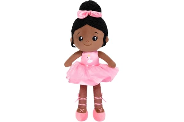 OUOZZZ Poupée de Chiffon Fille 32cm - Jouet Bébé 1 an, Peluche Bébé Fille Noire, pour Filles
