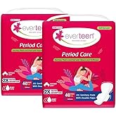 everteen Period Care XXL Soft Neem-Safflower Sanitary Pads for Women - 80 Pads, Rash Free, Anti Tan, Skin Friendly, Double Wi