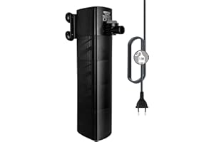 Weipro Filtro Interno Acquario con Filtrazione a 4 Strati, Forte Aspirazione, Pompa Sommergibile per Filtri Acquario Regolabile da 18W, Adatto per Acquario a 120-270 Litri, TC-2000C (1100L/H)