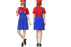 VISVIC Disfraz de Super Brothers Cosplay Carnaval Halloween Disfraz, Unisex Para Hombres Mujeres Niños Niñas
