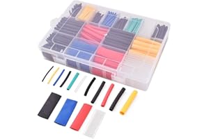 Cozihom 2:1 Heat Shrink Tube 580 PCS, Multi-Colors 11 Sizes Tubing Set Combo Assorted Sleeving Wrap Cable Wire Kit, Electric Insulation Tube Kit