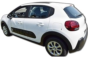 J&J AUTOMOTIVE | Heko Deflecteurs d'air Déflecteurs de Vent Compatible avec C3 3 5P. Berlina Depuis 2017, Ensemble 2 pièces, Noir, Fumé, Aérodynamique, Montage Facile