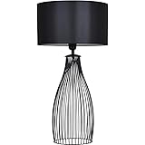 Light-Home Abat Jour da Comodino Moderne Lampada da Tavolo - Elegante Lampada da Comodino con Paralume in Tessuto per Camera 