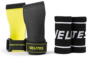 Velites - Calleras Quad Ultra Oficiales de Crossfit® Games - Sin Magnesio y Barras Lisas - Muñequeras y Bolsa de Transporte Incluidas - Dominadas, Muscle Ups y Toes to Bar