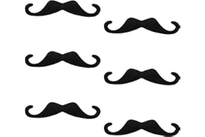 HAIFAFAFAING 6 Stück Fake Bart Schnurrbart zum Ankleben Schwarze Party-Künstlicher Gefälschte Bärte Falscher Bart Selbstklebender Falscher Bärte 80Er Jahre Schwarzee Schnurrbart Für Halloween Weihnachtsfeier Gebu