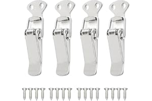 GENERIC 4PCS Heavy-Duty Stainless Steel Tension Clasp (56.5mm) - Spring Loaded Lever Latch for Toolbox, Cabinet, Drawer, Chest & Case Closure ， Corrosion-Resistant Box Lock with Easy Installation