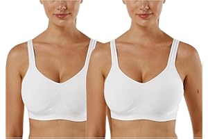 Vertvie Damen 1/2/3er Set Sport BH Einfarbig Ohne Bügel Bustier Klassische Bequem Stretch Bra Mittle Halt Gepolstert Wohlfühl-BH