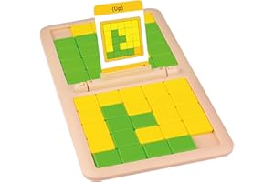 EACHHAHA Juegos de Mesa niños,Juego de Mesa de Secuencia Lógica,Juegos de Estrategia para 2 Jugadores,Magic Block Game,Juego Educativo para Niños,Juguetes Niños 8 años + (Forma)