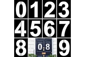 Sporgo Lot de 10 pochoirs à chiffres de 30 cm - En PET - Pour peinture, graffiti, mur et marquage au sol