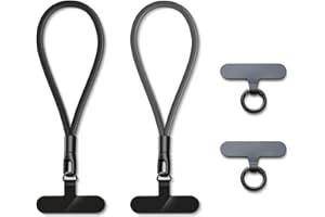 MORSUNBELA 2 x łańcuszek na telefon, zawieszka do telefonu komórkowego, smycz pasek na nadgarstek, łańcuszek do telefonu do kluczy kamer, uniwersalny brelok zawieszka