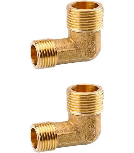 Raccord Coudé 90° En Laiton | Filetage BSP Mâle/Femelle | Pour Tuyauterie Huile, Gaz, Eau | Différents Modèles