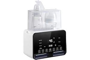 SINBIDE Calienta Biberones y Esterilizador 7 en 1，Calentador de Biberones, Calentamiento de Alimentos para Bebés con Pantalla LCD y Control de Temperatura Preciso (A)