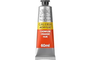 Winsor & Newton Galería Pintura Acrílica, Naranja (Cadmium Orange Hue), 60 ml