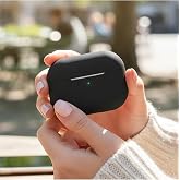 CaseOnn Kılıf Mat Premium Silikon Siyah Askısız Siyah Apple AirPods Pro ile uyumlu