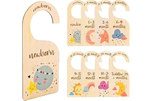 JYNVO 8 Divisores De Armario Para Bebé, De Madera, Para Bebés De Recién Nacidos a 24 Meses, Organizador Para Bebés, Para Recién Nacidos, Niños y Niñas.