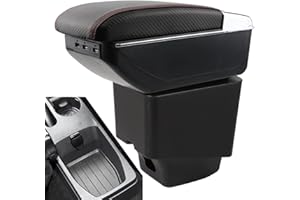 YJYWZH Braccioli Compatibile con Renault Captur Kaptur 2014-2018 Armrest Doppio Strato Scatola portaoggetti bracciolo della console dell'auto con portabicchieri