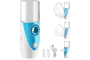LIFOCI Inhalationsgerät für Kinder,Inhaliergerät Erwachsene Baby Inhalator Vernebler Set mit 2 Maske und 2 Mundstück Atemwegserkrankungen Wirksam Inhaliergerät