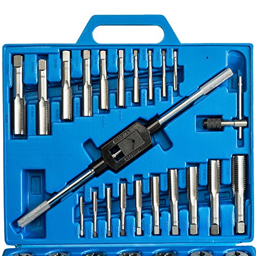 TecTake 45 tlg. Gewindeschneid Satz M6-M24 Gewindebohrer Schneideisen inkl. Aufbewahrungskoffer - 3
