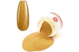 AONOLOVO Gold Glitter Dipping Powder 28g/1 ounce, Fast Dry Long Lasting Acrylic Nail Dip Powder DIY Manicure, No Need UV LED Lamp (59)