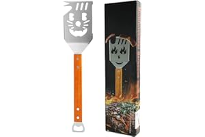 VIDSMOW Spatule Barbecue 7 en 1, Ustensiles Barbecue Uniques, Ustensile Innovant pour Camping et Barbecue en Plein Air, pour Hommes