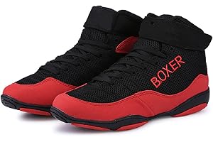 DAMANDO Women's Boxing Shoes, Ladies Wrestling Shoes Breathable Female Kickboxing Sneakers Non Slip Boxers Footwear for Fitness