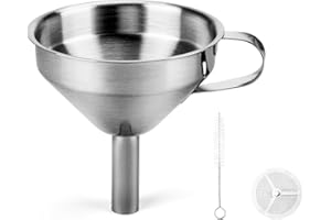 ELEGOO Entonnoir Filtre en Acier Inoxydable, Accessoire Resine Kit Imprimante 3d pour Anycubic/ELEGOO Mars, Livré avec un Outil de Nettoyage