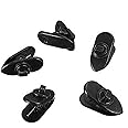 SOLDOUT™ 5 PCS Clips For Headphone Earphone Cable Wire Fine Nip Clamp MP3 MP4 Holder Mount Collar Applicable Round Line Small Noodle Line (Black, Pack of 5)