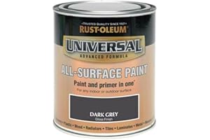 Rust-Oleum Universal All Surface Brush Paint and Primer Gloss Dark Grey - 750ml