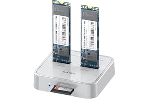 MAIWO K3016SD 2 bay M.2 SATA / NVME Docking station per SSD da Funzione Duplicatore lettore , USB 3.1 Gen2 10Gbps,Tool-free (SSD non inclusa)