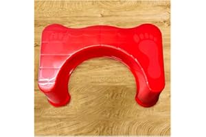 SEVEN4-UK Red Squatting Toilet Stool – 7 Inch Non-Slip Bathroom Step for Proper Toilet Posture, Relieves Constipation & Bloating Ergonomic Design for Faster, Healthier Digestive Relief