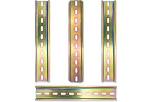 CHENYU 4 piezas de riel DIN ranurado diseño hecho de aluminio y adecuado para la instalación de aparatos eléctricos, serie de terminales, longitud 200 mm/7.87 pulgadas