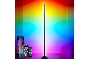 Toaren RGBIC lampa stojąca LED, Lampa podłogowa LED, lampa narożna RGBW, inteligentna lampa podłogowa z pilotem i aplikacją Bluetooth, 16 milionów kolorów, synchronizacja muzyki, nowoczesna lampa pod