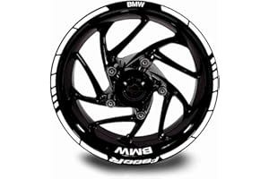 CUAC REVOLUTION Juego Completo Pegatinas LLANTA para BMW F800R ADESHIVOS Logos + Marca Ambos Lados (Blanco)
