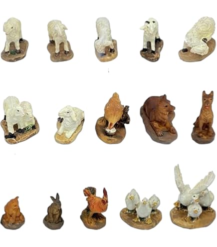 Statuine Presepe Resina Set Animali Presepe In Resina – 8 Pezzi Da 8 Cm Per Decorazioni Natalizie Animali 8 Cm Presepio