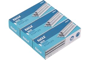 EAGLE Agrafes standard #26/6 – Longueur de jambe de 6,35 mm, 15 000 pièces – Compatible avec la plupart des agrafeuses pour le bureau, l'école et la maison