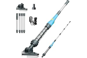 OXSERYN Aspirateur de piscine 2 en 1, rechargeable, autonomie jusqu'à 45 minutes, aspirateur de piscine pratique, idéal pour les jacuzzi, les spas et les petites piscines – Élimine le sable et la saleté