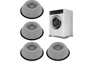 Moocuca 4 Pièces Anti Vibration Machine a Laver, Patin anti Vibration Lave Linge pour la Réduction du Bruit, Tapis Anti Vibration Machine a Laver pour Empêcher le Mouvement, Pied Machine a Laver