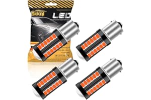 Sidaqi 4 Pack BA15S P21W 1156 LED Bulbs Red for Brake Lights Tail Stop Parking Lights Position Lights Interior RV Camper Bulbs 33SMD 900LM/Bulb 3.6W