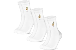 Niofind Skarpetki Tenisowe Unisex, 3 Pary Bawełnianych Skarpet Sportowych z Motywem Koktajli Aperol, świąteczne Skarpetki na Prezent