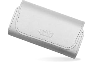 CABLE TECHNOLOGIES Wysokiej Jakości Ekologiczne Skórzane Etui Kompatybilny z IQOS 3/3 Duo/2.4/2.4 Plus, Płótno i skóra PU, Organizer, Elektroniczny Papieros,Akcesoria, Srebrny luksusowy, Obudowa Iqos