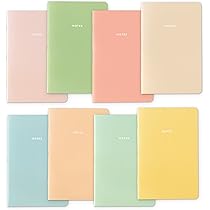 THiNKABLE Pastell Tagebuch Set - 6 Stück A5 Notizbücher Mit Linierte Seiten